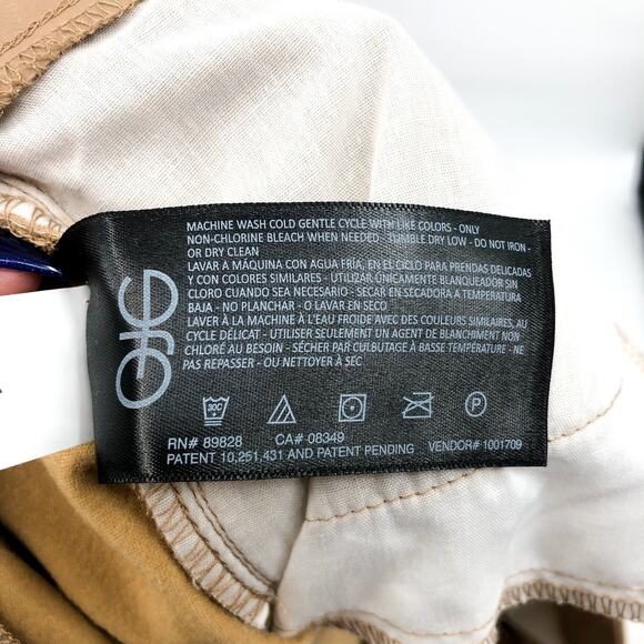 GLORIA VANDERBILT Avery Faux Leather Leggings 14 Tan Slim Pull on Skinny NWT - Picture 13 of 13